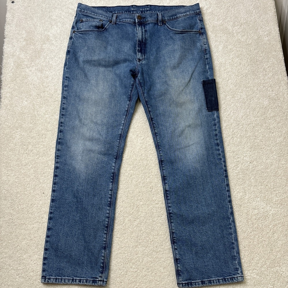 Mott &‎ Bow Slim Jeans Men's 38x32 Blue Stretch Denim Medium Wash